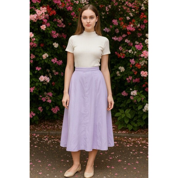 Ann Taylor Dresses & Skirts - Ann Taylor Women's Purple Belted Long Skirt Sz 6 NWT